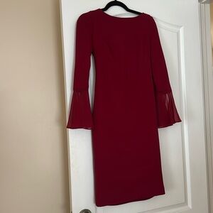 Calvin Klein work dress deep red